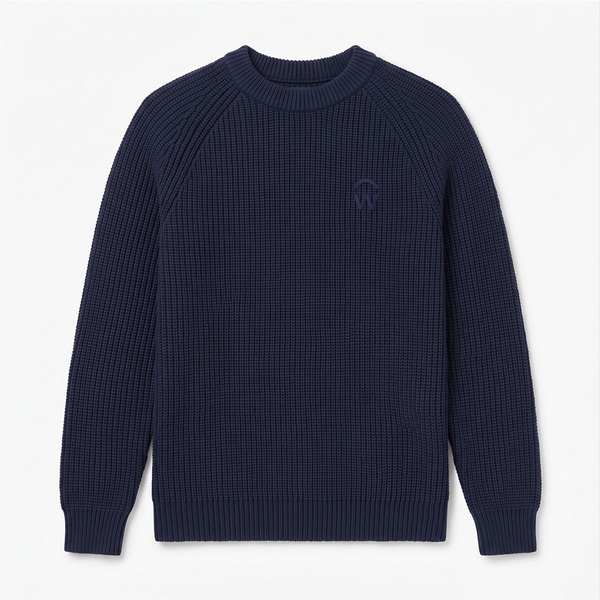 Mens Ribbed Crewneck Sweater